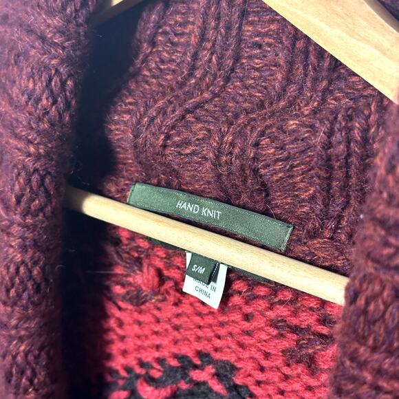 Eddie Bauer Hand Knit Sweater Cardigan Size Medium Women's - Picture 4 of 8